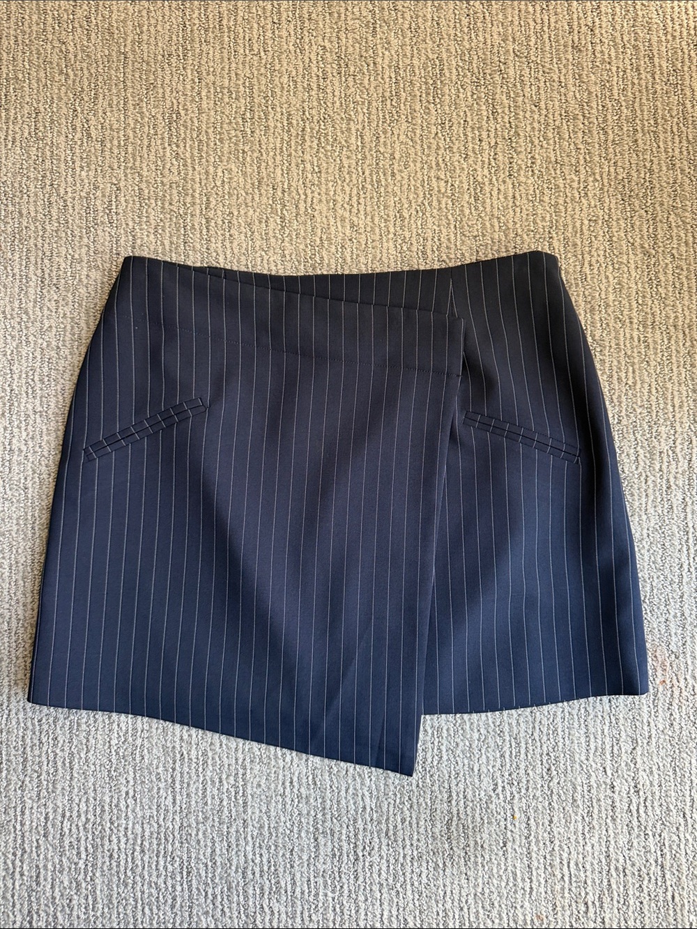 Navy stripe skirt
